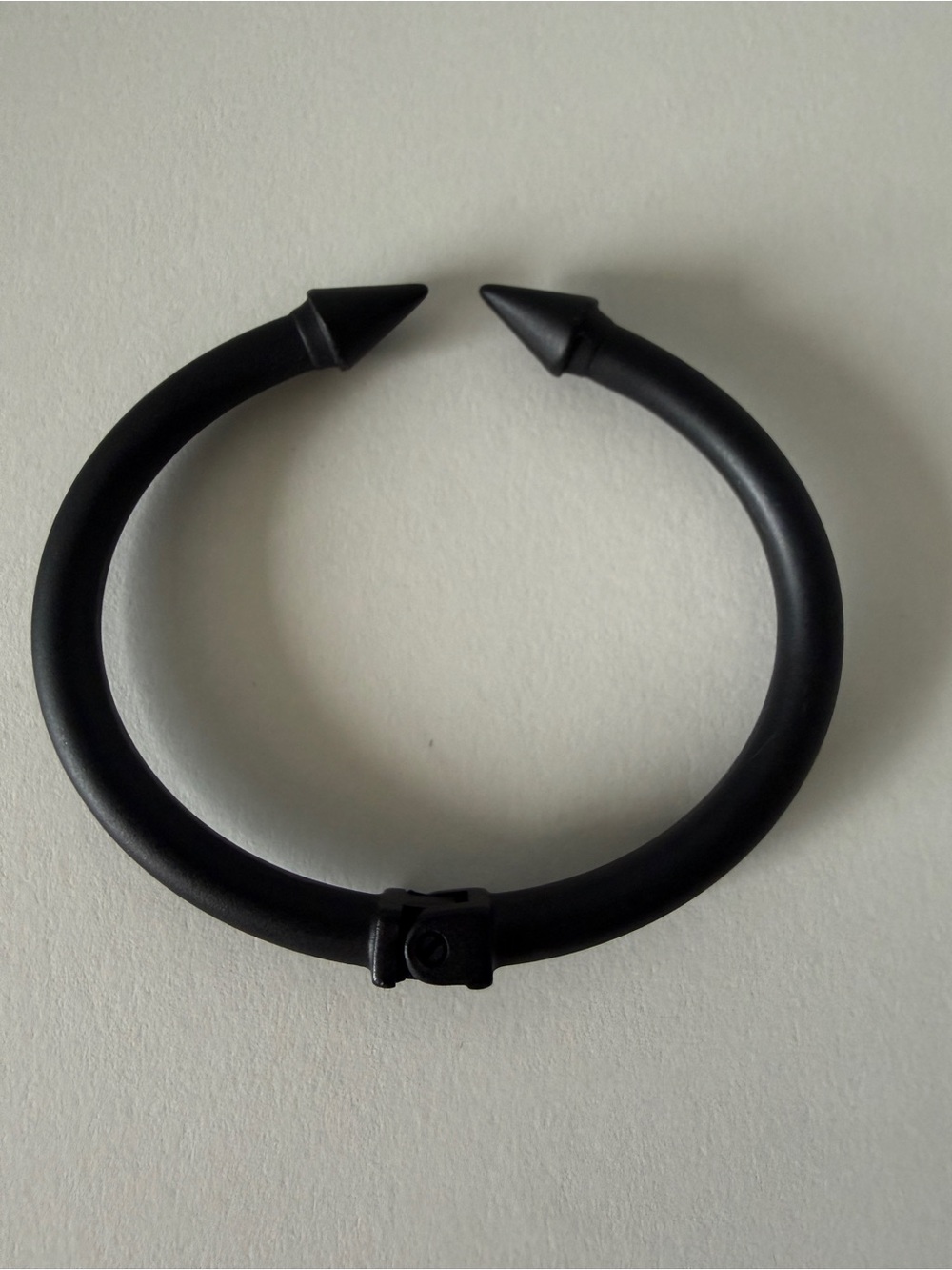 Vita Fede Matte Black Spike Open Cuff Bracelet